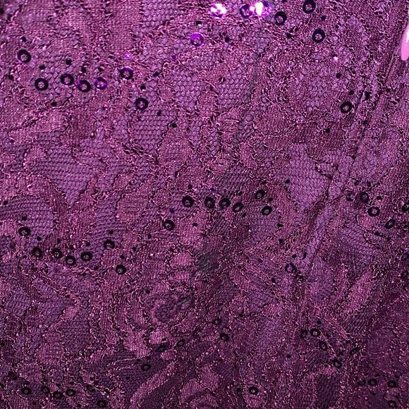 Plum lace sequence dress - Picture 3 of 3